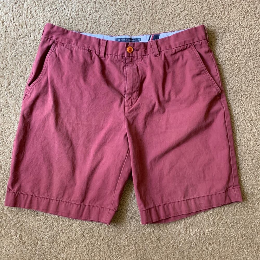 Tommy Hilfiger Maroon Chino Shorts
